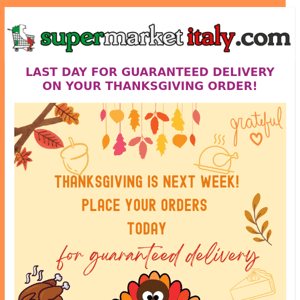 LAST DAY FOR GUARANTEED THANKSGIVING ORDERS 🦃 FREE SHIPPING WHEN YOU SPEND $75 OR MORE🍂