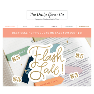 DON’T MISS THIS $5 FLASH SALE! TODAY ONLY!