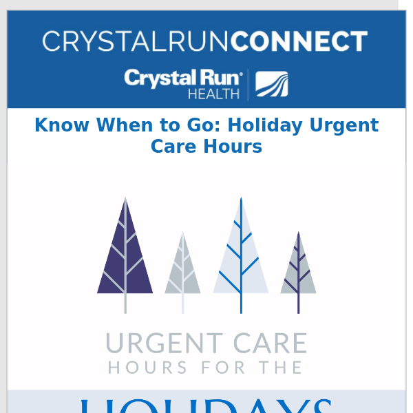 The Latest News for You from Crystal Run Healthcare!