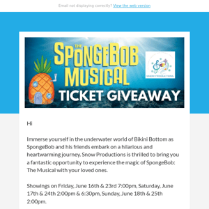 Enter the Spongebob The Musical Ticket Giveaway for your chance to win!