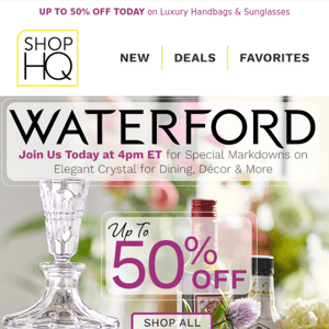 UP TO 50% OFF Waterford Crystal Today