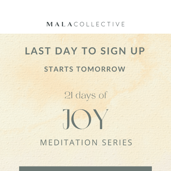 Tomorrow we begin our 21 Days of Joy! ✨