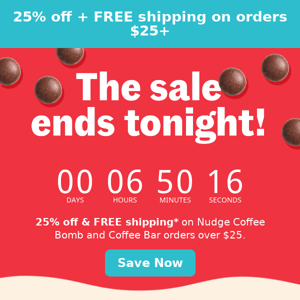 The countdown is on: Sale ends tonight! ⌛
