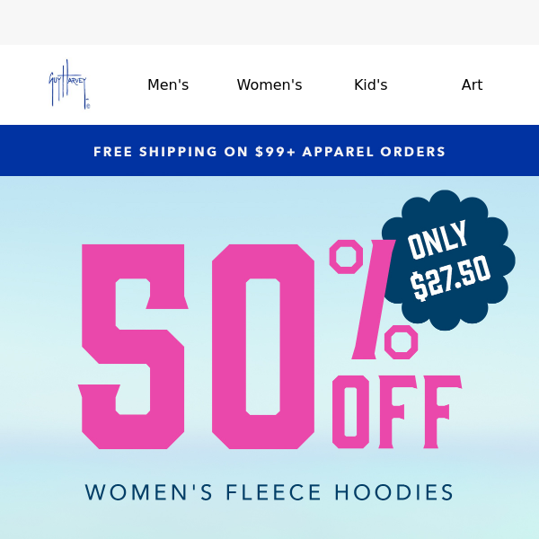 Grab Your Chance: 50% OFF on Women's Hoodies at Guy Harvey!