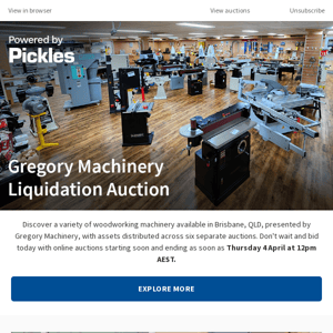 Gregory Machinery Liquidation Auction - Bid Now