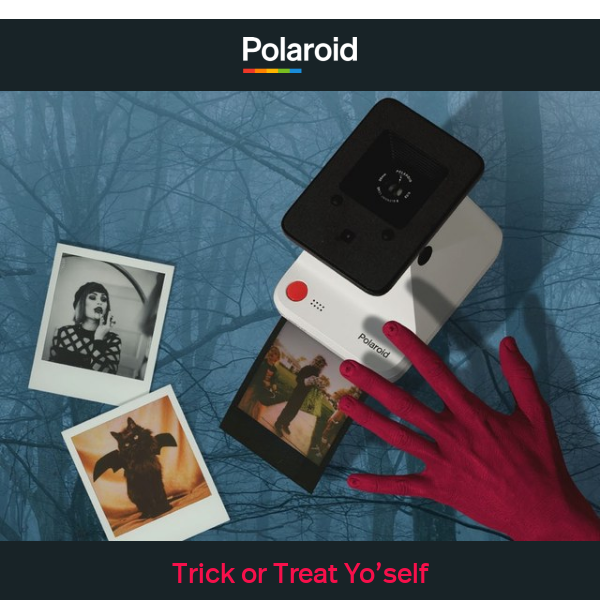 Grab the Polaroid Lab Starter Set this Halloween! 🎃👻🖤