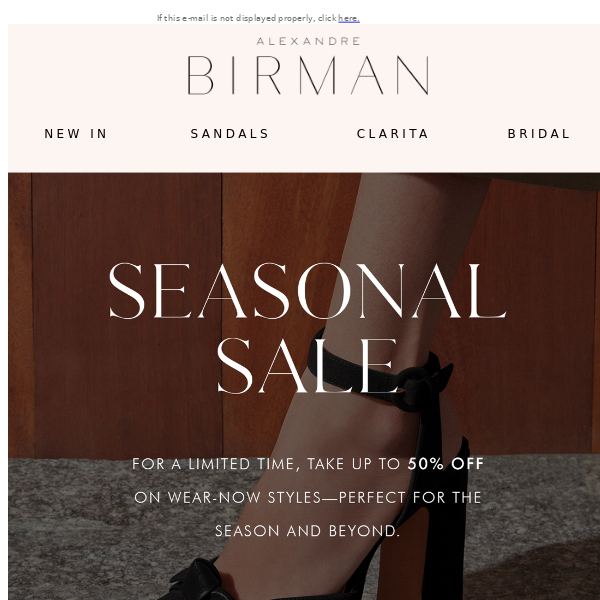 Happening Now: Seasonal Sale