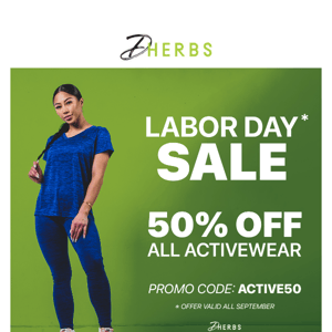 September To Remember: 50% Off All Dherbs Activewear