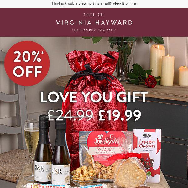 20% OFF our Love You gift!