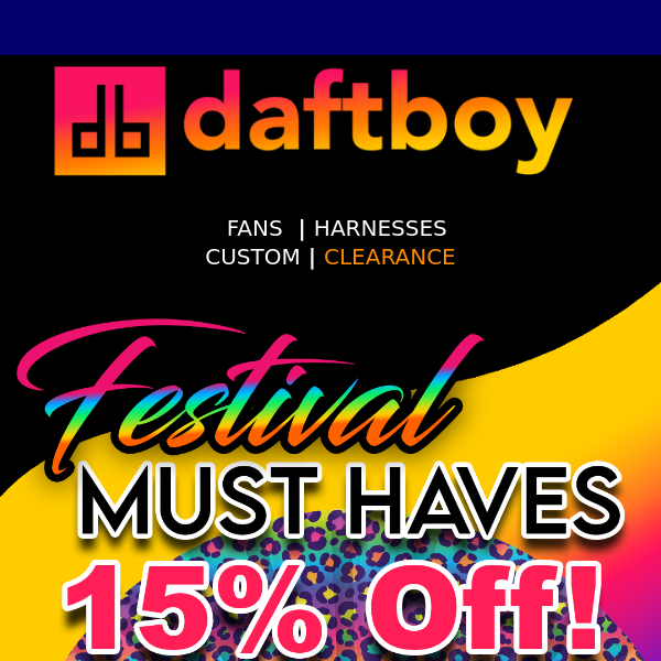 ✴️ ❤️ SAVE 15% ON FESTIVAL FAVES!