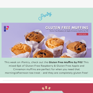 Gluten Free Muffins by FIG & 30% Off Pretzel and Cannoleria!