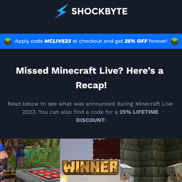 Here's a Minecraft Live 2023 Recap + 25% Lifetime Discount!