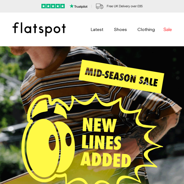 Flatspot Mid Season Sale - New Lines Added
