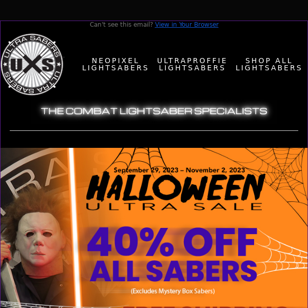 40% OFF - Save BIG During the Halloween Ultra Sale