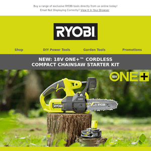 Get the 20cm Compact Chainsaw, 2.5Ah Battery & Charger for £139.99