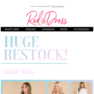 say hello to a HUGE restock!