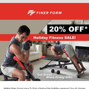 Black Friday 20%* Off Sale from Finer Form