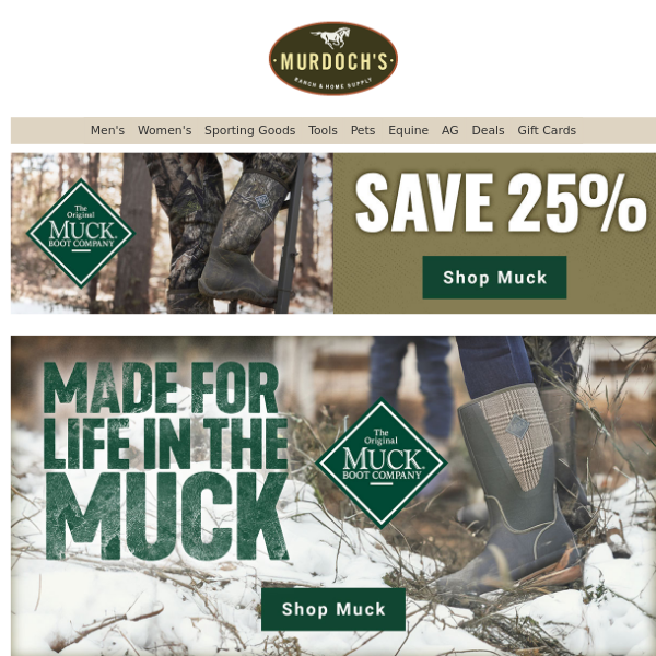 25% Off Muck Boots