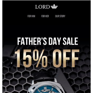 ⏱ Time is running out! Don’t miss 15% off gifts for Dad