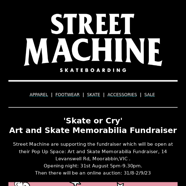 Skate or Cry Fundraiser + Team Updates