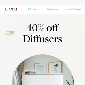 Save 40% on Diffusers! 🙌