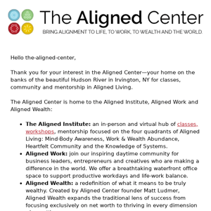 Welcome to The Aligned Center!