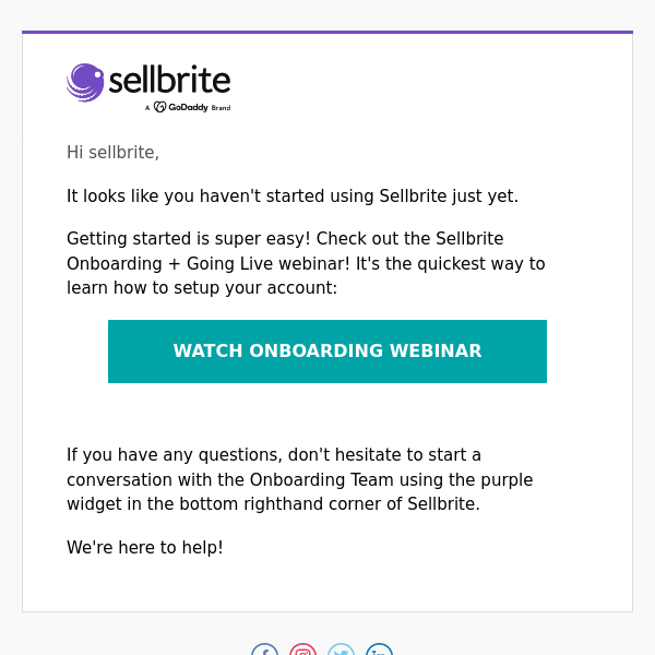 Sellbrite Getting Started Check-in