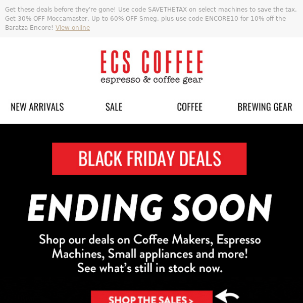 ⏰ ENDING SOON! Moccamaster, Philips, Smeg & More!