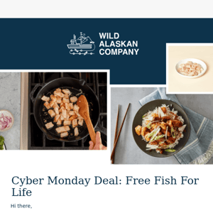 1 Day Only: Cyber Monday FREE Fish for Life!