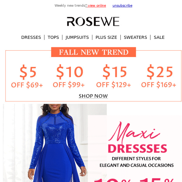 Fall Maxi Dresses!!! 15% extra discount！