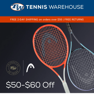 Low Price Alert! Up to $60 Off Head Racquets.