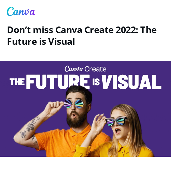 A few days to go until Canva Create 2022 👁