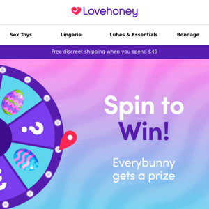 Spin to win, Lovehoney !