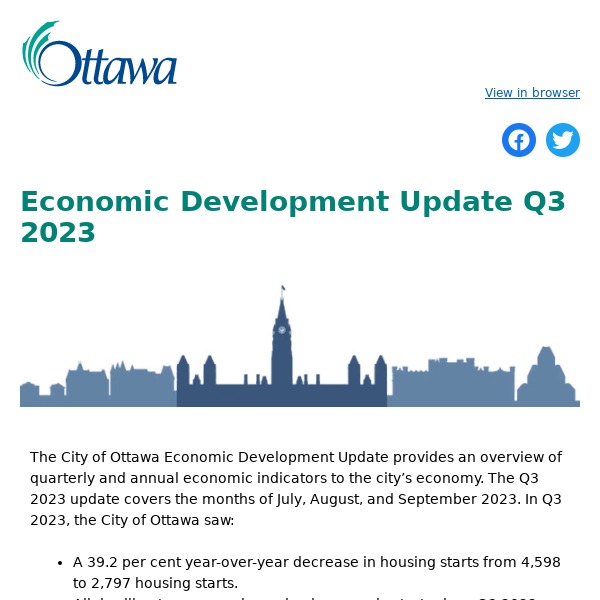 Economic Development Update - Q3 2023