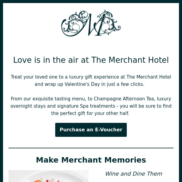 Love is in the air at The Merchant Hotel