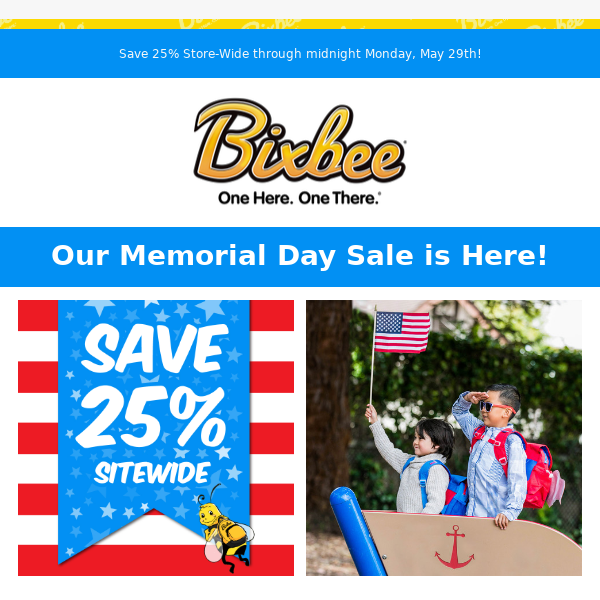 🇺🇸 Memorial Day Savings at Bixbee! 🇺🇸