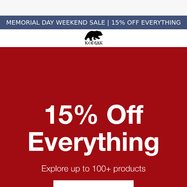 Reminder! Our Memorial Day Sale is LIVE