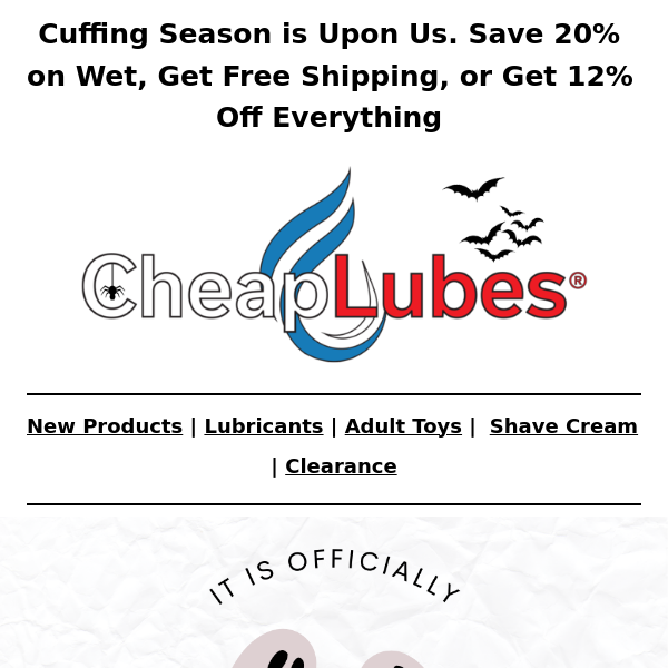 Cuffing Season Deals: 20% off Wet Lubes & More!