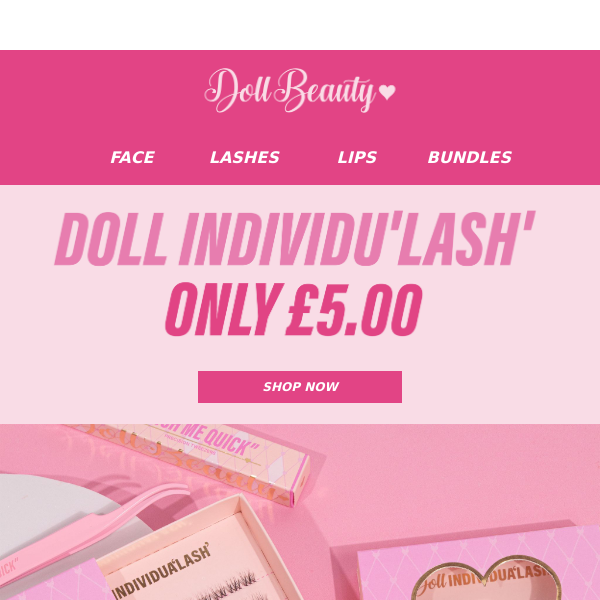 £5 Individual Lashes! SHOP NOW 🛍️
