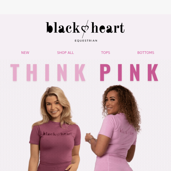 THINK PINK 💓 - Black Heart Equestrian