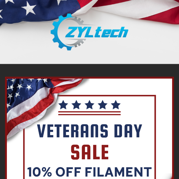 Gratitude in Discounts: 10% Off Filament for Veterans Day!