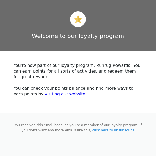 Welcome to Runrug Rewards