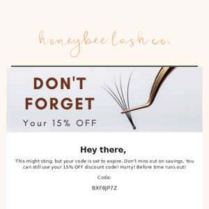 Don’t Forget To Apply Your 15% Off!