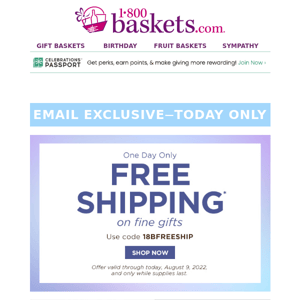Email Exclusive >> Free shipping on customer favorites.