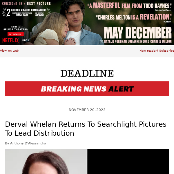 Derval Whelan Returns To Searchlight Pictures To Lead Distribution