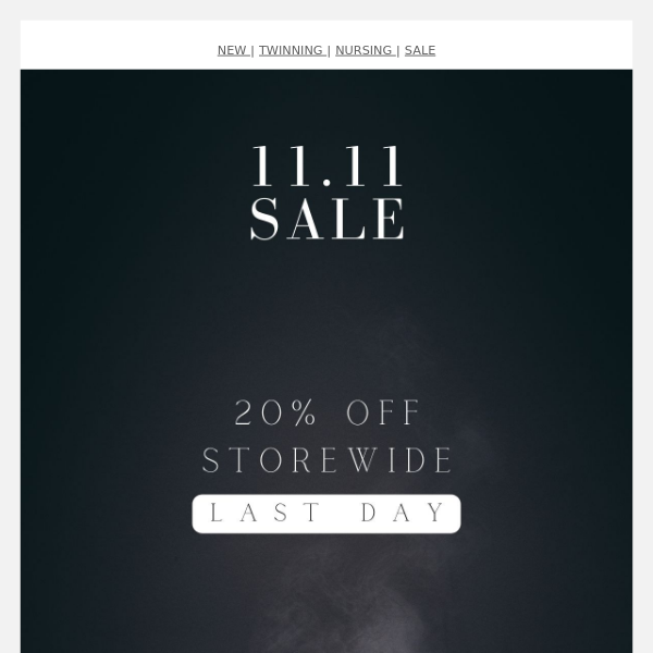 Last chance! 11.11 sale ends tonight!