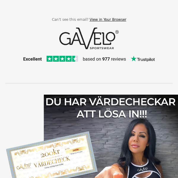 VARSÅGOD! Värdecheck på 200kr 500kr till Dig! 🎁