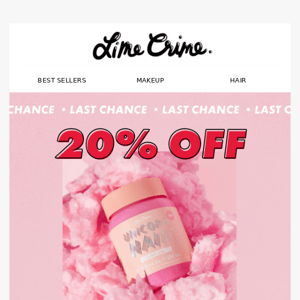 LAST CALL: Save 20% OFF SITEWIDE ⏰