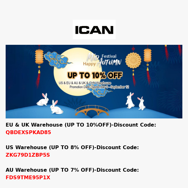 🚲Happy Mid-Autumn Festival-UP TO 10% OFF