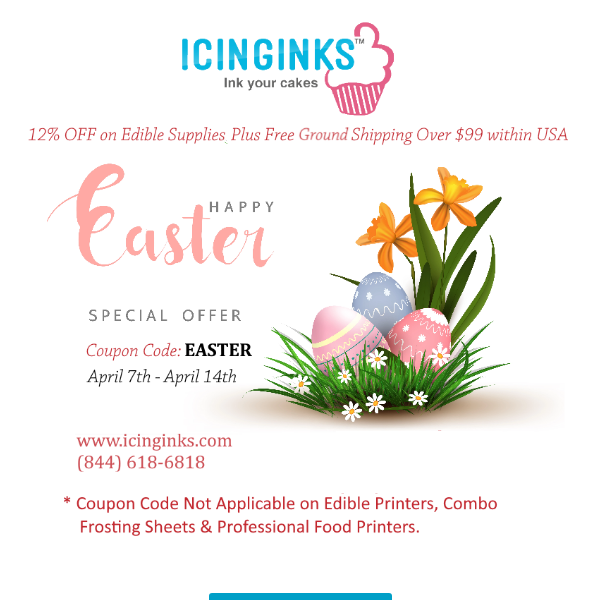 🐰 Icinginks EASTER sale plus free ground shipping over $99